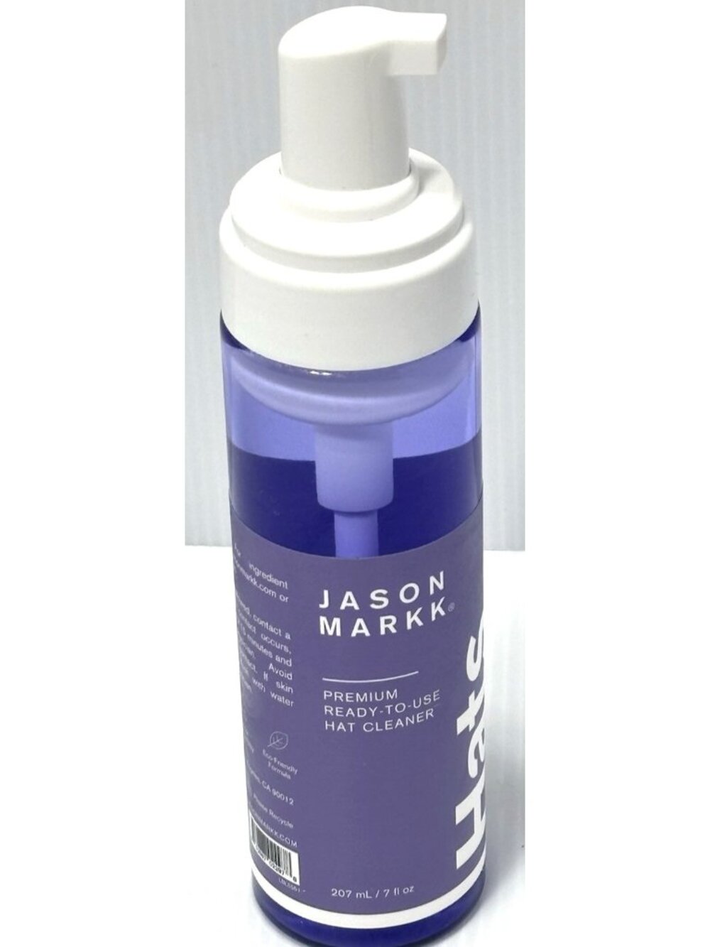 Jason Maekk Premium Ready-to-Use Hat Cleaner, New/No Cap, 7 fl oz, Pump & Scrub